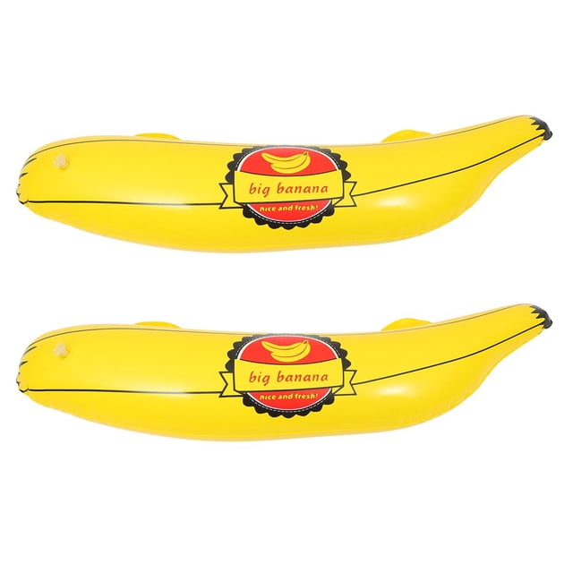 CUITING 2 Pcs Jouet Flottant Électrique Gonflable Banane Petite Piscine Jaune