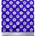 thumbnail image 1 of Soimoi Blue Poly Georgette Fabric Artistic Floral Print Sewing Fabric Yard 52 Inch Wide, 1 of 3