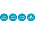 thumbnail image 2 of Darling Souvenir chocolate Candy Labels 190 Pcs Quinceanera Party Theme Stickers-Turquoise Blue, 2 of 2