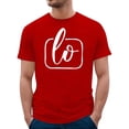 thumbnail image 2 of Chandails à Col Rond pour Couples Assortis, Imprimé de Lettres de la Saint-Valentin, Légers, Manches Courtes, T-Shirts Classiques, Coupe Ample, Confortables, Doux, Tenue de Vacances pour Lui et Elle, Vêtements, Rouge G, 2 of 5