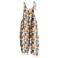 thumbnail image 3 of QATAINLAV Combinaisons en Coton et Lin pour Femmes Tenues d'Été de Plage Sans Manches Bretelles Ajustables Imprimé Boho Combinaisons Amples à Jambes Larges une-Pièce Pantalons avec Poches Multicolore XXXXXL Ventes en Dollars, 3 of 6