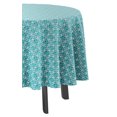 thumbnail image 3 of Vargottam Indoor/OutdoorRoundTablecloth 58 InchRoundTablecloth Waterproof PatioTableCloths- Spring/SummerTableCovers for Backyard CircularTable/BBQs/Picnic -Turquoise Blue, 3 of 8