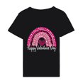 thumbnail image 4 of Meichang Hauts pour Femmes Tendance T-Shirt de la Saint-Valentin Hauts Mignons Imprimé Cœur Hauts de Fête Manches Courtes Décontracté Col Rond Chandail T-Shirts Blouses, 4 of 5