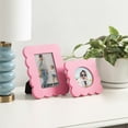 thumbnail image 2 of DesignOvation Scalloped 4" x 6" Pink Decorative Tabletop Picture Frame, 2 of 9