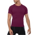 thumbnail image 1 of Kaemgyyd Compression Shirt Men Breathable Short Sleeve Slim Athletic Sports Undershirt Quick-Dry Stretch Running Workout Tops, 1 of 5