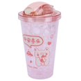 thumbnail image 2 of Water Mug, Portable Double Layer Ice Cup Dringking Accessories Button On  For Summer For Children A, 2 of 8