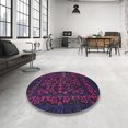 thumbnail image 3 of Ahgly Company Indoor Rectangle Abstract Purple Abstract Area Rugs, 5' x 7', 3 of 6