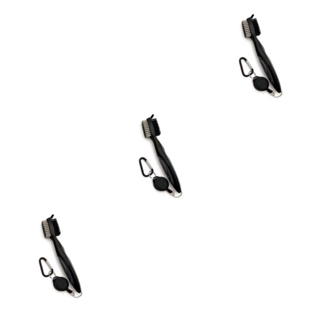Redempat Stainless Steel Golf Club Brush Portable Solid Color Shoe Brushes Grey Lidless 3Set