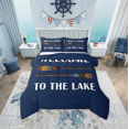 thumbnail image 1 of Erosebridal Lake House Paddle Bedding Toddler Comforter Set, Rustic Lodge Cabin Farmhouse Down Comforter, Reversible 2-Piece, Reversible, 1 of 7