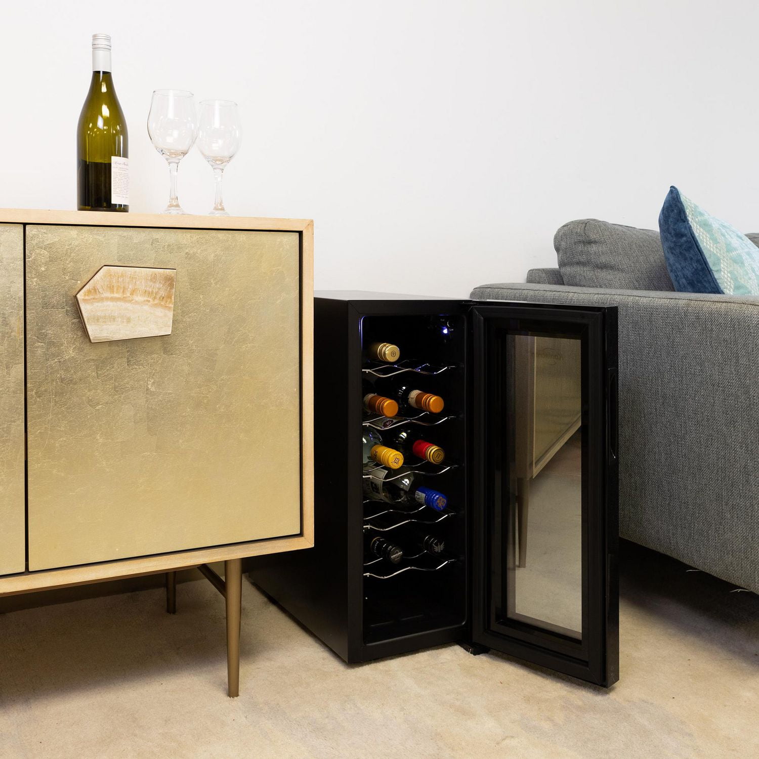 Koolatron 12 Bottle Wine Cooler Thermoelectric Freestanding Wine Fridge