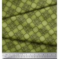thumbnail image 2 of Soimoi Japan Crepe Satin Fabric Diagonal Check Print Sewing Fabric Yard 42 Inch Wide, 2 of 5