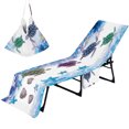 thumbnail image 2 of HOARBOEG Beach Chair Cover With Side Pockets Microfiber Chaise Chair Towel Cover For Sun Lounger Pool Sunbathing Garden Beach Hotel Easy To Carry Around, 2 of 6