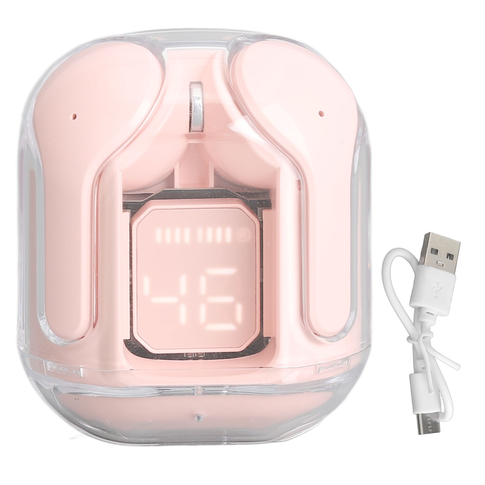 Headphones, 30mAh Earbuds USB Rechargeable HiFi Sound Stereo  For Cell Phone