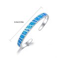 thumbnail image 3 of Xingzhi Delicate And Exquisite Fire Opals Stone Open Bangles Style Premium Wide Applicable Occasions Blue, 3 of 6