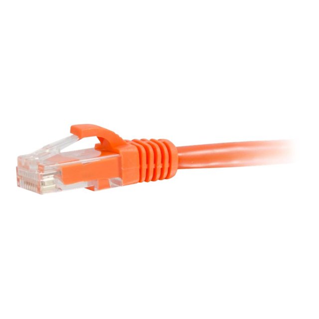 C2G Câble Ethernet de Réseau Cat6a Sans Accroc Non Blindé (UTP) de 8 Pi - Câble de Patch - RJ-45 (m) vers RJ-45 (m) - 8 Pi - UTP - CAT 6a - Moulé, Sans Accroc, Échoué - orange