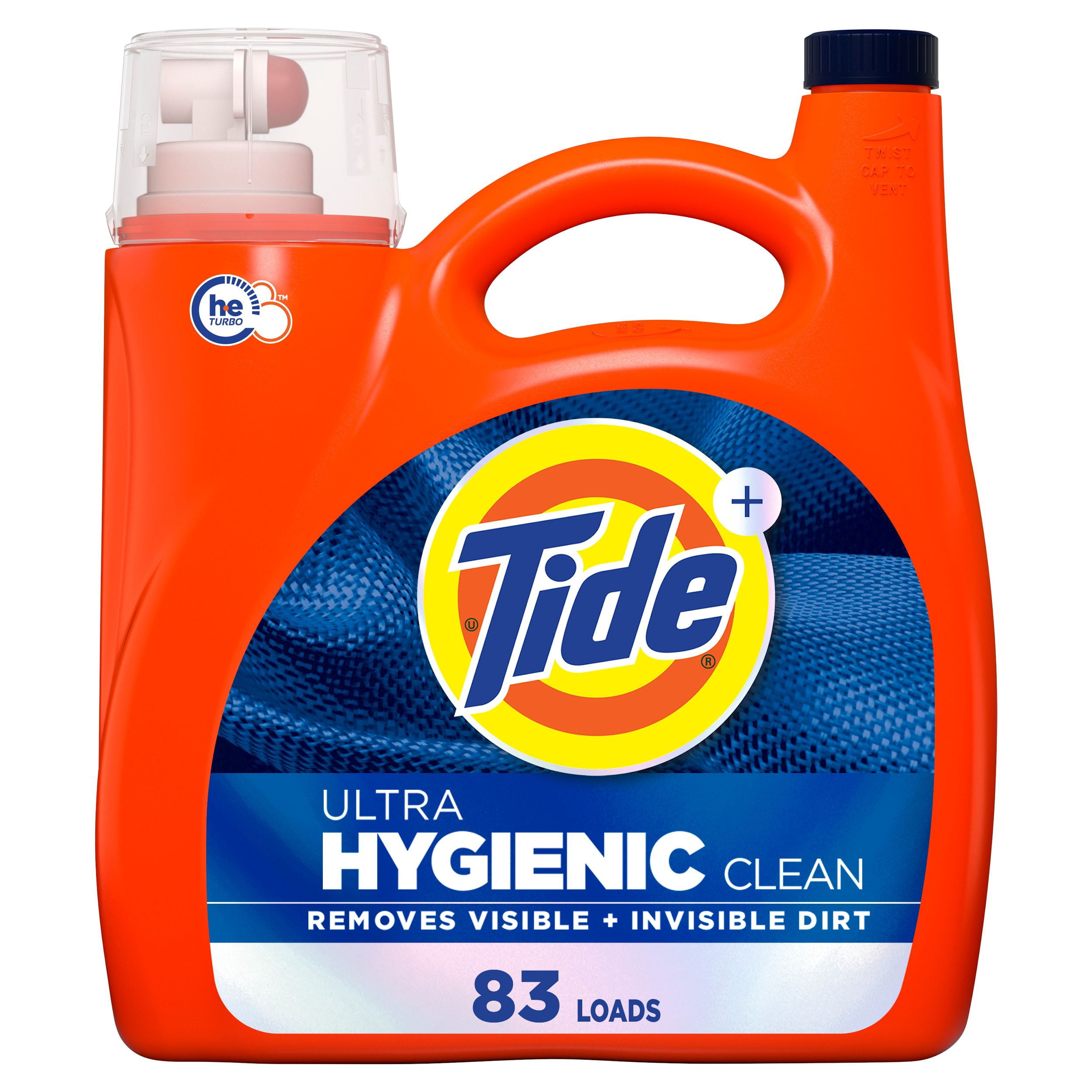 Tide Ultra Hygienic Clean Liquid Laundry Detergent, Original Scent, 3.46 L, 83 Loads, Removes visible and invisible dirt, Laundry Detergent Liquid