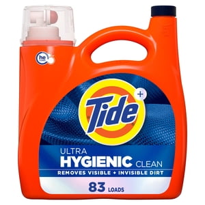 Tide Ultra Hygienic Clean Liquid Laundry Detergent, Original Scent, 3.46 L, 83 Loads, Removes visible and invisible dirt, Laundry Detergent Liquid