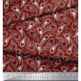 thumbnail image 3 of Soimoi Moss Georgette Fabric Dot & Paisley Decor Fabric Printed Yard 42 Inch Wide, 3 of 3