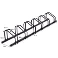thumbnail image 3 of Gymax 6 Bike Bicycle Stand Parking Garage Storage Cycling Rack Black, 3 of 10