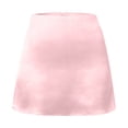 thumbnail image 4 of Women's High Waist A-Line Mini Skirt - Satin Ribbon, Zipper Closure, Lined, Versatile for Casual & Party, 4 of 8