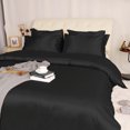 thumbnail image 2 of Unique Bargains Ensemble de Housse de Couette en Satin 3 Pcs et Ensemble de Taies d'Oreiller, 2 of 9