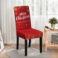 thumbnail image 4 of HOZADOIE Decorative Chairs Covers Christmas Dining Room Chair Covers Stretch Chair Slipcovers Protector Washable Kitchen Chair Cover for Dining Room Christmas Decor Holiday Party Chair Cover Red, 4 of 6
