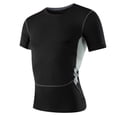 thumbnail image 1 of hotojiny Men’s Compression Shirts Short Sleeve Quick Dry Sports Athletic Workout Tee Base Layer Undershirt T-Shirt Tops, 1 of 6