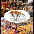 thumbnail image 3 of Garvee Réchaud Rond de 5 Qt pour Aliments, Plat Anti-Frottement, Buffet, Ensemble de 6, Or et Argent, 3 of 9