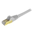 thumbnail image 2 of STP CAT 6A 10 GbE RJ-45 CAT6A Fluke TIA Câble Réseau de 12 Pi, Cordon de Raccordement RJ45 100W PoE Blindé de 10 Gigabits, Câble Réseau avec Soulagement de la Déformation, Gris, Câblage Certifié / UL / - Catégorie 6A - 26AWG (C6ASPAT12GR) - Câble de Raccordement - (M) à RJ-45 (M) - 12 Pi, 2 of 2