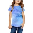 thumbnail image 2 of Penkiiy T-Shirts Garçons Filles T-Shirts Graphiques Imprimés Étoile 3D T-Shirts Col Rond Manches Courtes pour Enfants 13-14 Ans Multicolore, 2 of 4