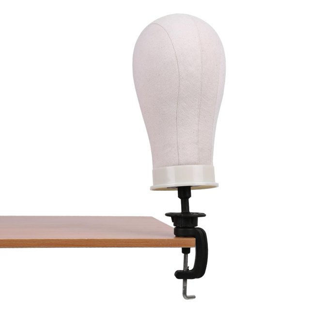 Qiilu 3 Sizes Canvas Head Wig Model Making Mannequin Head Hat Headwear Cap Display Manikin Model, Wig Display Head, Mannequin Model