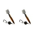 thumbnail image 1 of Redempat Stainless Steel Golf Club Brush Portable Solid Color Shoe Brushes Orange with Lid 2Set, 1 of 6