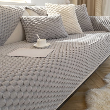 EGNMCR Sofa Cover Washable Non Sliped Plushs Material Suitable For Three Seater Sofas Thick And Soft Sofa Cover Flock Sofa cushion