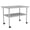36"*24" With Wheels Without Backrest, variant on BeesClover Heavy-Duty Stainless Steel Work & Prep Table, NSF Commercial-Grade Table with Adjustable Lower Shelf for Kitchen, Restaurant, Home, Garage, Hotel