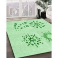 thumbnail image 3 of Ahgly Tapis Rectangulaire Lavable en Machine Intérieur Vert Menthe, 8 Pieds x 12 Pieds, 3 of 7