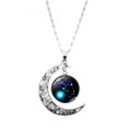 thumbnail image 1 of 12 Constellation Half Moon Zodiac Sign Astrology Horoscope Pendant Necklace, 1 of 10