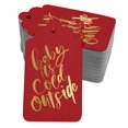 thumbnail image 1 of Inkdotpot Gold Foil Paper Hang Tags Baby It's Cold Outside Baby Shower Favor Tags 100 Pieces, 1 of 1
