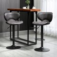 thumbnail image 2 of HOMCOM Vintage Bar Stool Set of 2 Leathaire Adjustable Height Chairs, 2 of 10