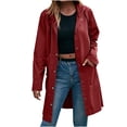 thumbnail image 1 of Soki Women Waterproof Raincoat Lightweight Active Outdoor Long Hooded Rain Jacket, 1 of 8