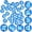 bleu, variante sur Miangastore Signe du Zodiaque Dôme en Verre Plat Gemmes Bleu 20 Pcs 0.8x0.8 Po