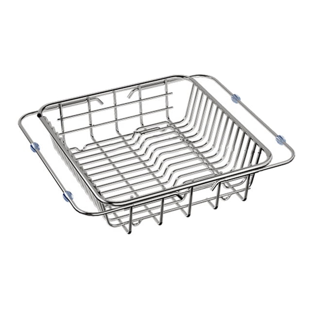 EGNMCR Sink, Basket, Stainless Steel Sink, Vegetable Sink, Telescopic Kitchen Storage Rack, Dish Storage Rack, Kitchen Supplies Drainage basket