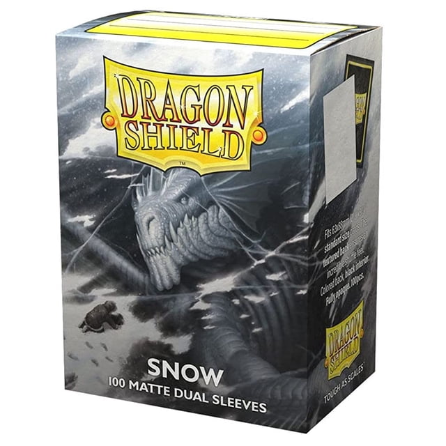 10 Packs Dragon Shield Dual Matte Snow White Taille Standard 100 ct Étuis de Présentation
