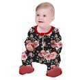 thumbnail image 2 of LSLJS Pyjama Grenouillère à Fermeture Éclair à Pieds pour Bébés Garçons Filles, Imprimé Floral, Combinaison, Pyjamas pour Enfants, 2 of 7