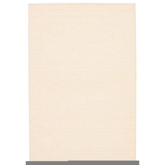 ECARPET Indoor/Outdoor for Balcony, Patio and Garden Yeta Ivory Rug in a neutral ivory color with subtle high-low 3D texture, designed for durability and fade resistance, suitable for indoor and outdoor spaces including patios and poolside areas.