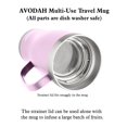 thumbnail image 3 of AVODAH Tea Infuser Mug with Tea Strainer, Two Lids and Straw - Lilac, 3 of 8