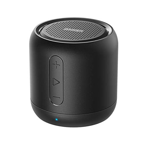 Anker Soundcore Mini, Haut-Parleur Bluetooth Super Portable avec 15 Heures d'Écoute, Portée Bluetooth de 66 Pieds, Basses Améliorées, Microphone à Réduction de Bruit - Noir