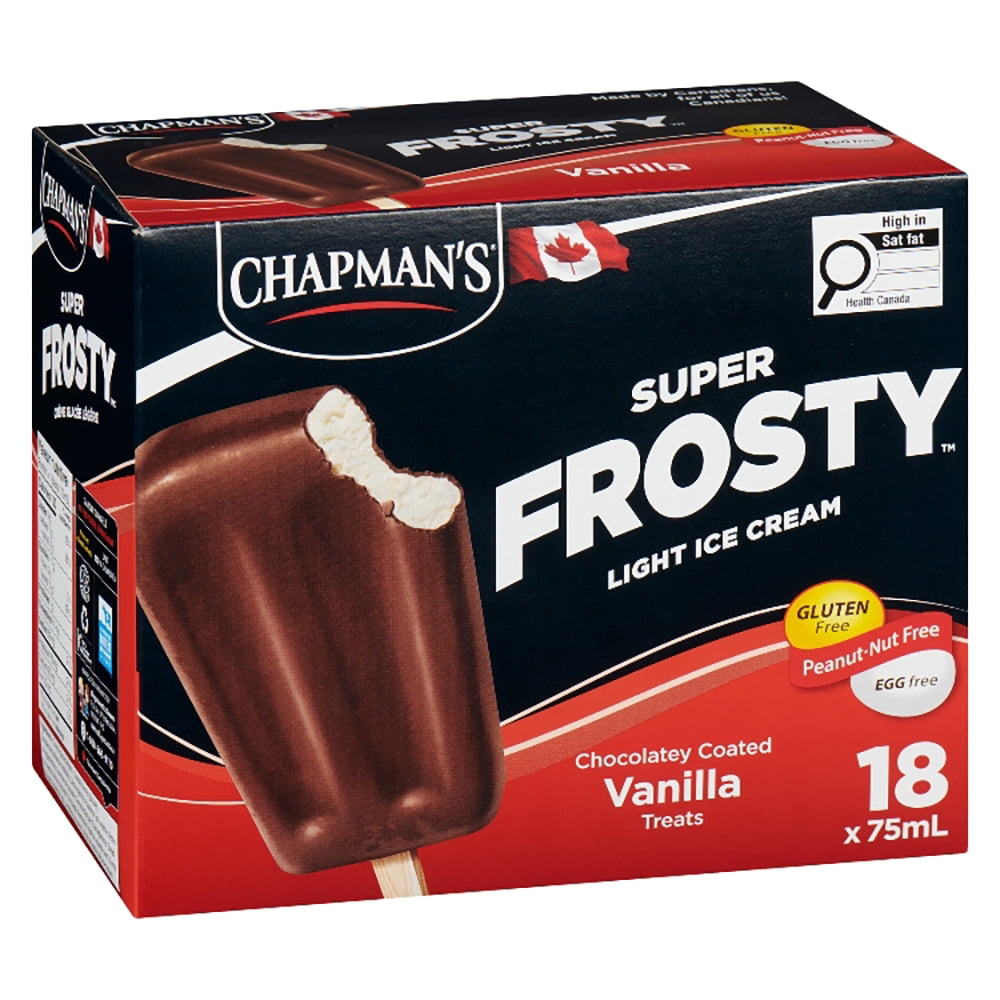 Chapman's Super Frosty Barres de Crème Glacée Légère en Boîte 18 x 75mL