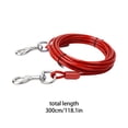 thumbnail image 2 of Durable Double Hook Steel Wire Dog Leash for Small and Medium Dogs Heavy Duty Chew Pet Tether for Outdoor Training and Secure Walking Control, 2 of 3