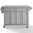 thumbnail image 2 of Pemberly Row Traditional Wood/Granite Kitchen Cart in Gray/Chrome, 2 of 8