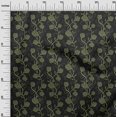 thumbnail image 3 of oneOone Velvet Dark Green Fabric Floral Craft Projects Decor Fabric Printed By The Yard 58 Inch Wide, 3 of 5